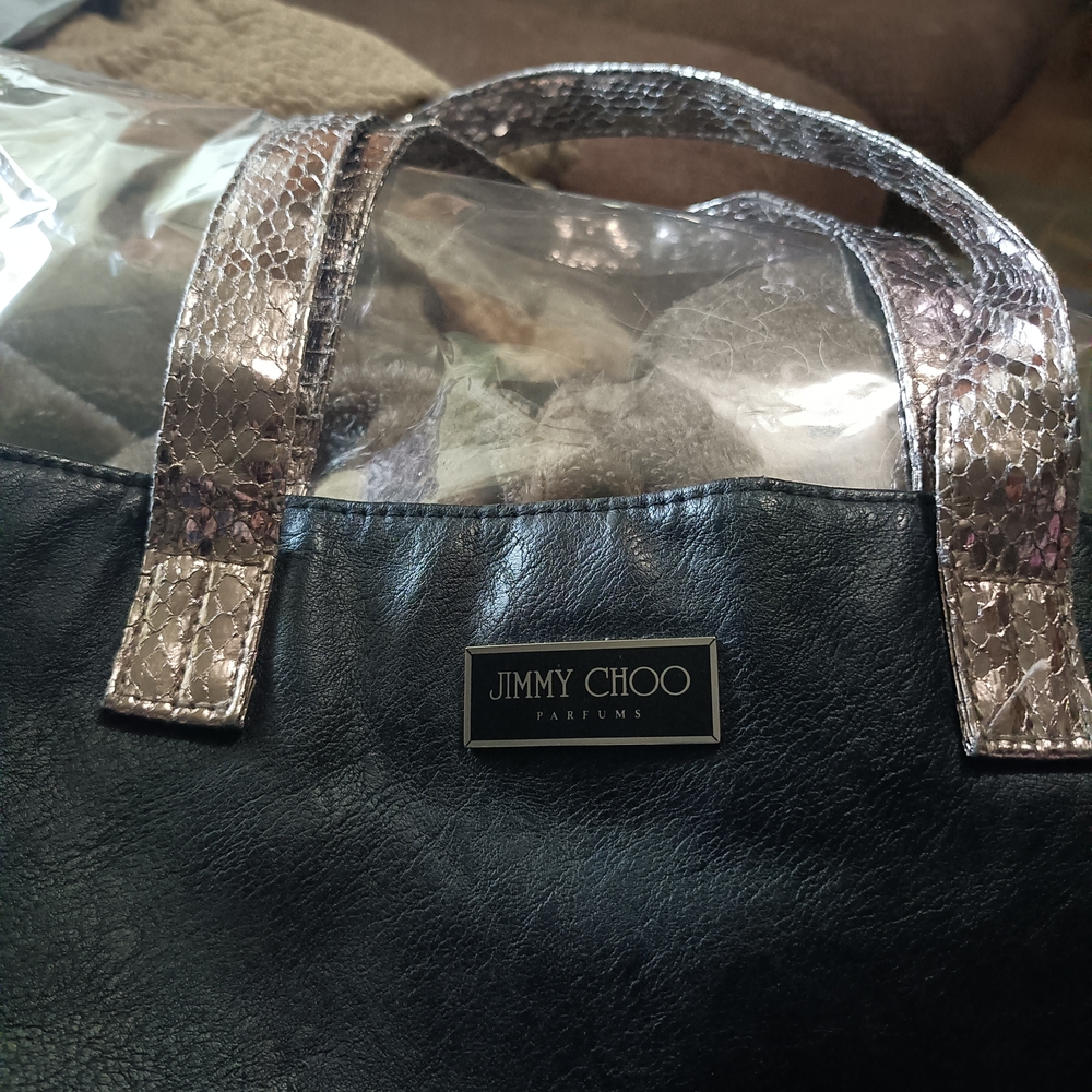 Jimmy Choo Black Tote with Silver Accents